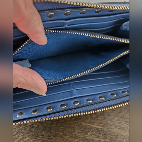 Valentino Blue Studded Wallet - Picture 8 of 9